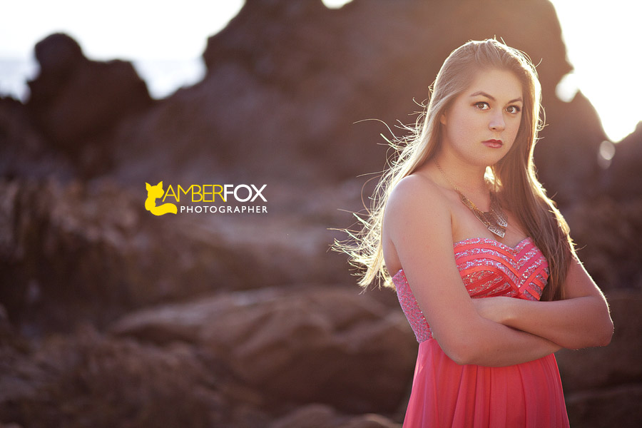 Amber Fox Photographer, OC Senior Portrait Photographer, Senior Portraits on the Beach