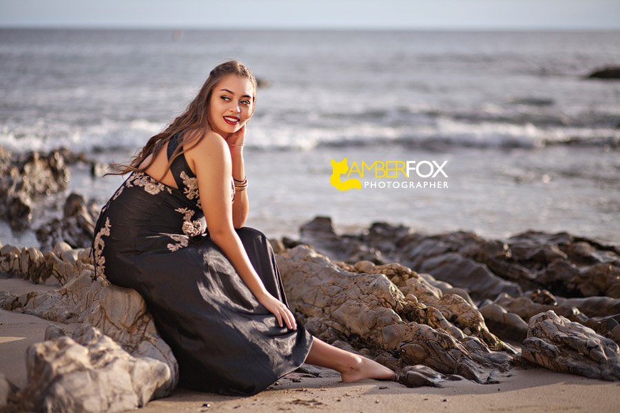 Amber Fox Photographer, OC Senior Portrait Photographer, Senior Portraits on the Beach