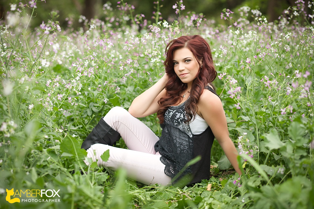 Amber Fox Photographer, Senior Pictures in flowers, Senior Pictures in Orange County
