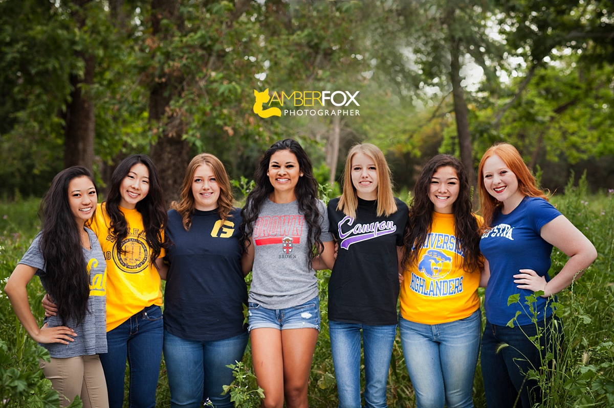 Amber Fox Photographer, Graduation Photos in College T-shirts, Foxy Models, OC  Senior Portraits